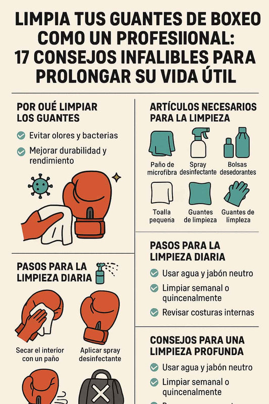 Limpia tus guantes de boxeo como un profesional: 17 consejos infalibles para prolongar su vida útil