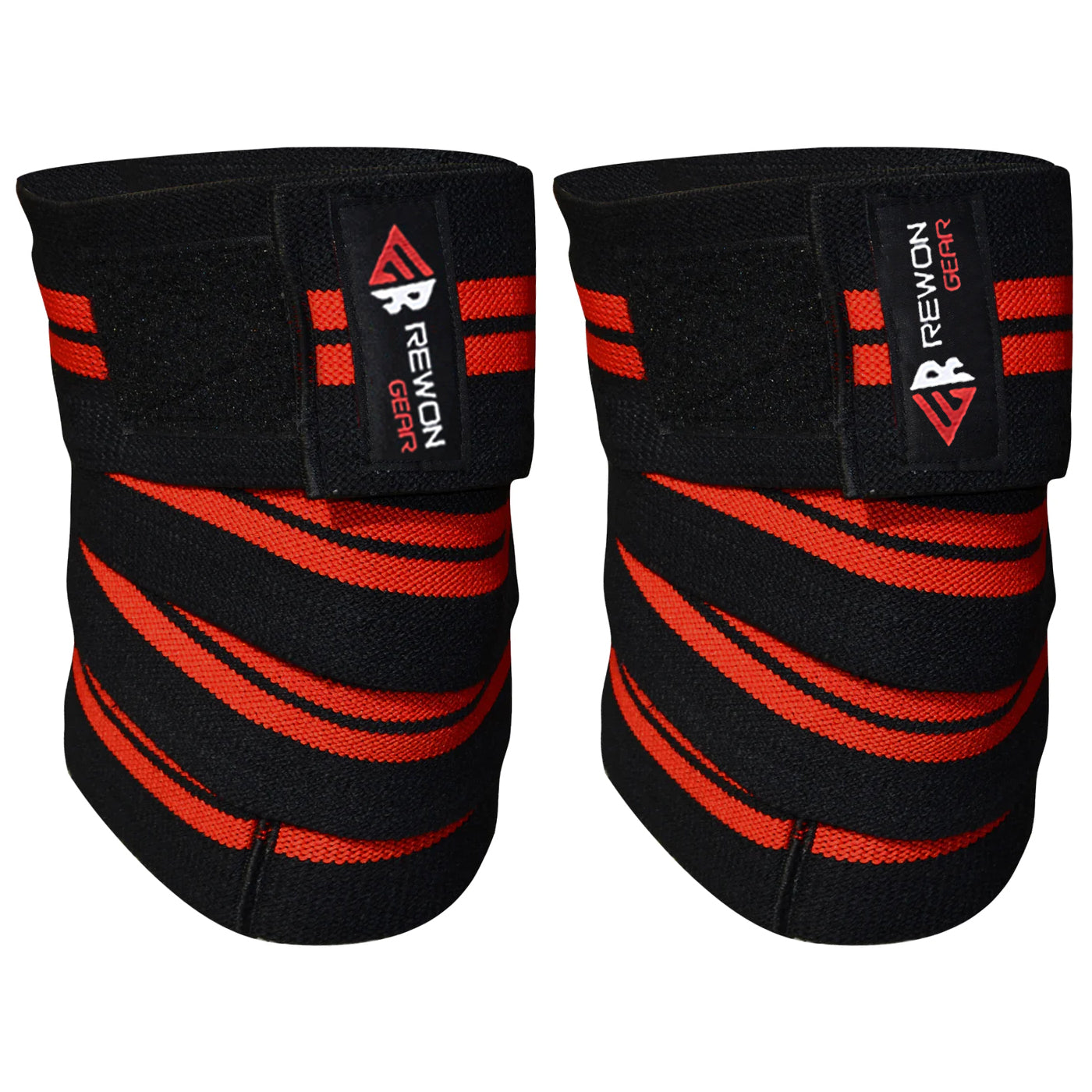 REWON GEAR knee wraps for improved strength and stability, ideal for squats and leg exercises. Perfect for fitness and boxing training.