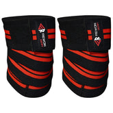 REWON GEAR knee wraps for improved strength and stability, ideal for squats and leg exercises. Perfect for fitness and boxing training.