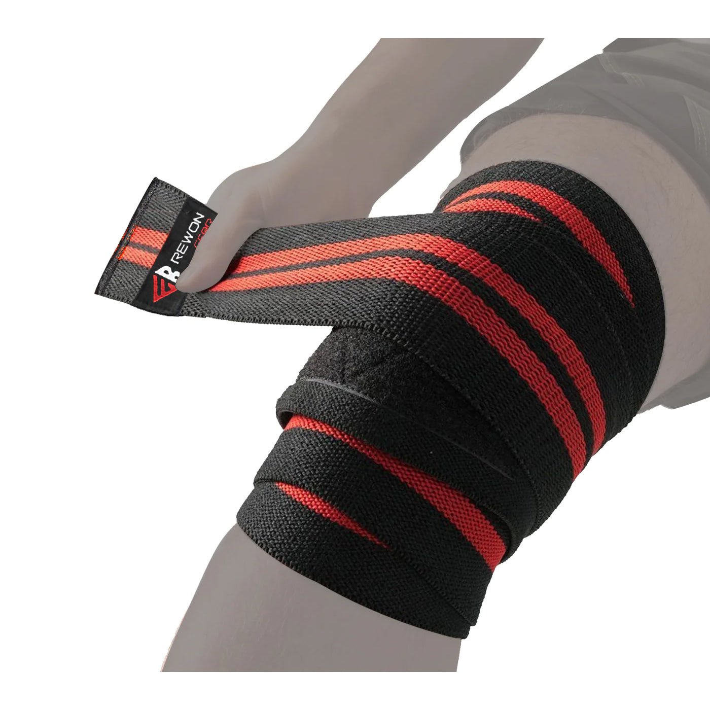 REWON GEAR knee wraps for improved leg strength and stability during workouts, ideal for boxing and fitness training sessions.