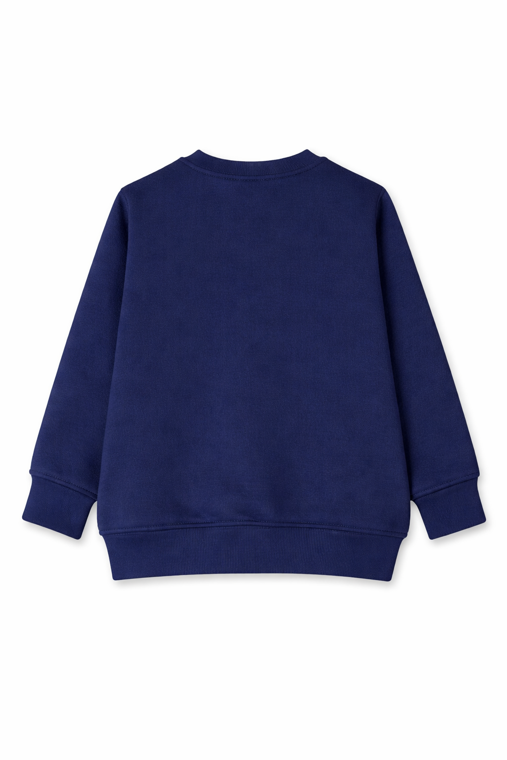 Kinder Sweatshirt – Bequemer Pullover für den Alltag für Jungen & Mädchen Rückansicht in navy blau.