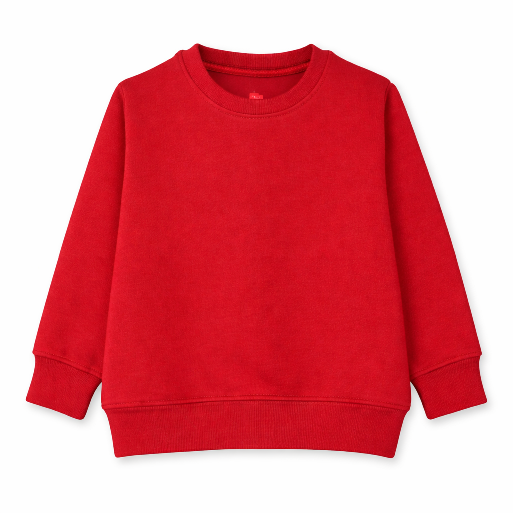 Kinder Sweatshirt – Bequemer Pullover für den Alltag für Jungen & Mädchen in roter Farbe.