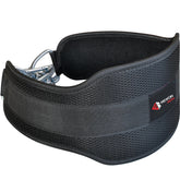 Rewon dip belt with heavy duty chain for boxing and fitness workouts, adjustable and contoured for dips, pull-ups, and lunges.