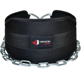 Rewon dip belt with chain, ideal for fitness boxing, adjustable for pull-ups and dips, made from durable neoprene, buy online.