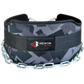Verstellbarer Neopren Dip-Gürtel mit Stahlkette für effektives Boxtraining und Fitnessübungen, ideal für Dips und Klimmzüge