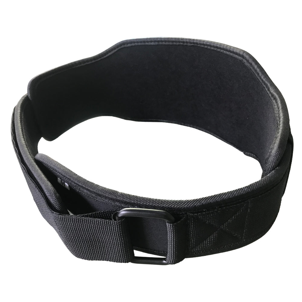 Double Neoprene Weightlifting Belt by Rewon, featuring stainless steel Velcro buckle for boxing and fitness.