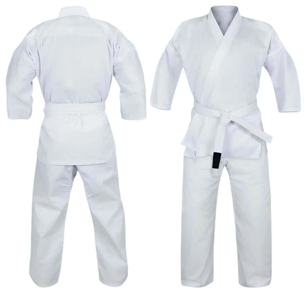 Rewon Basic 1.5 Ju Jutsu Gi in Weiß mit kostenlosem Gürtel, ideal für BJJ und Kampfsport; geeignet für Boxen und Fitness.