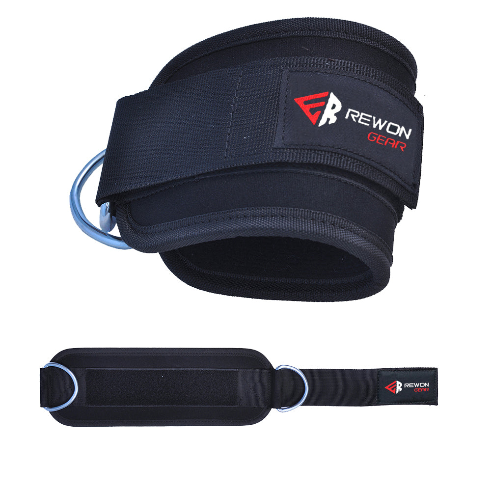 Verstellbare Knöchelbandagen für Kabelzugtraining, gepolsterte Leg Raise Ankle Straps, ideal für Beinübungen und Fitnesszubehör.