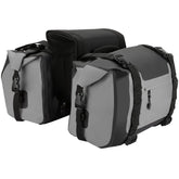 Motorcycle textile saddlebag, waterproof and durable for outdoor travel, large storage capacity, ideal for fitness and boxing gear.