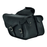 Leather motorcycle saddle bags for boxing gear, durable construction, 10" x 13" x 12" storage, fitness and boxing equipment accessories.