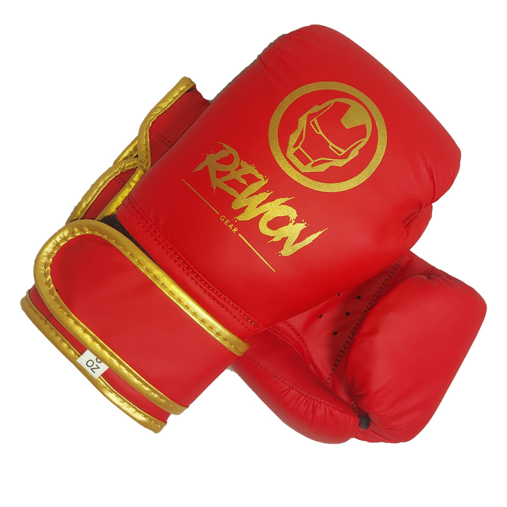 Rewon Kinder-Boxhandschuhe in Rot mit Schaumstoffpolsterung, ideal für Boxen, Boxtraining und Fitness, in Premium-Qualität.