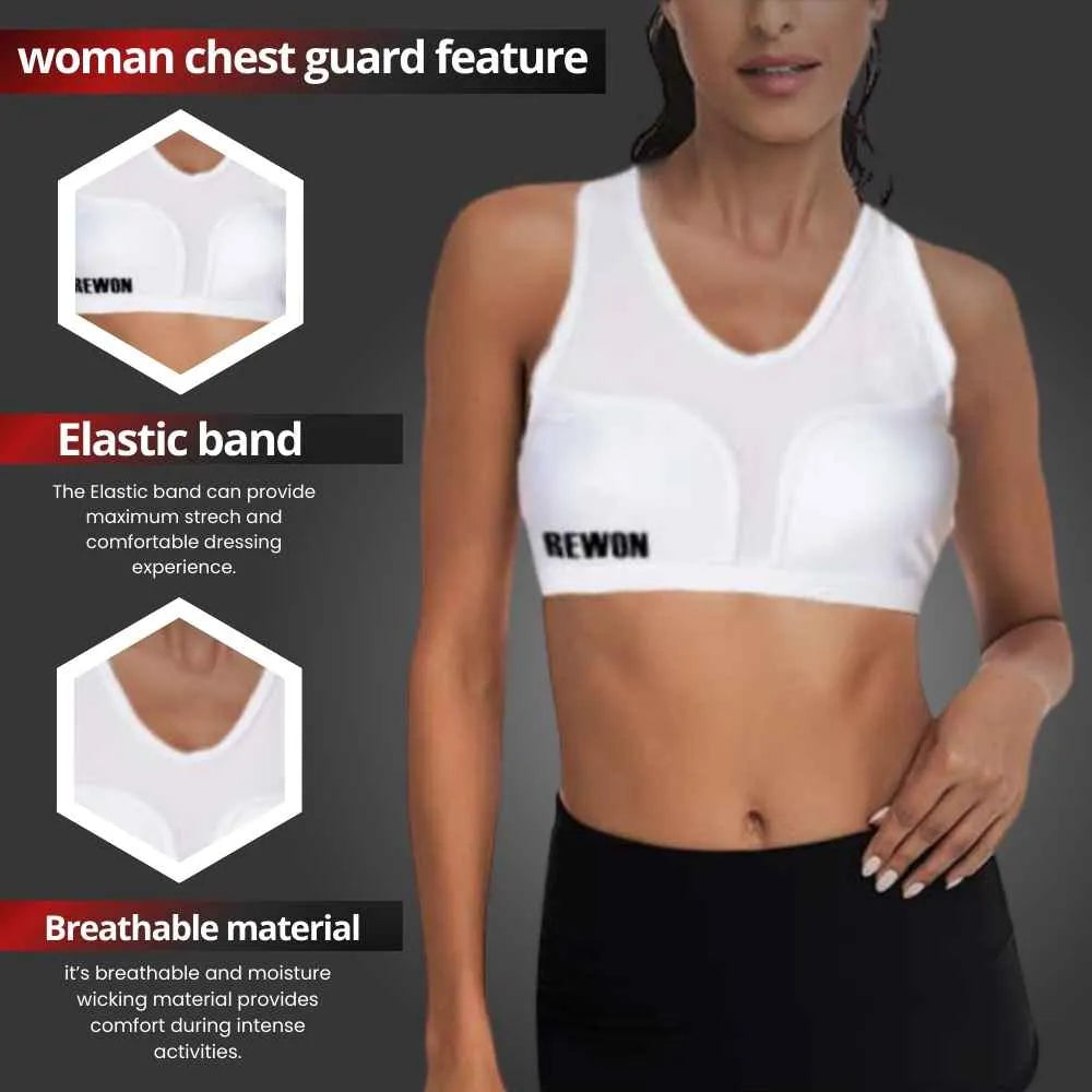 WEISS Redon Frauen Brustschutz, atmungsaktiver Brustprotektor für Boxen und Fitness, ideal für Kampfsportarten wie Kickboxen.