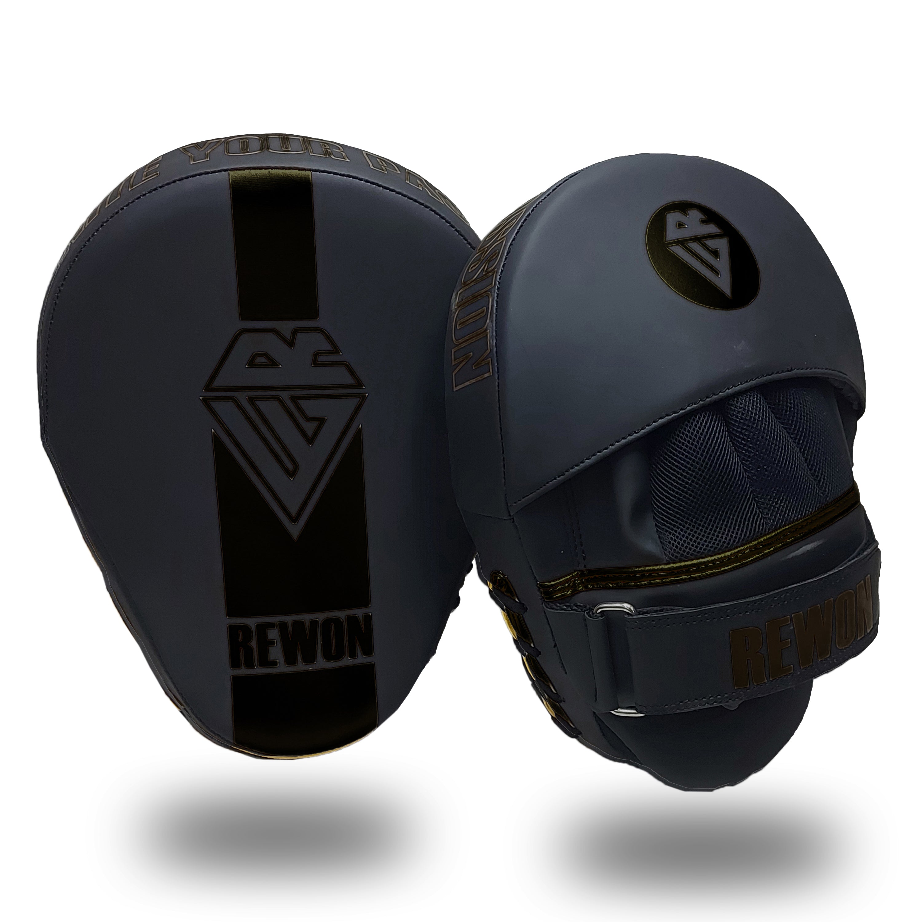 Rewon Classic Handpratzen in Schwarz für Kampfsport, ideal zum Boxtraining und Fitness, gefertigt aus robustem Maya Hide Leder.