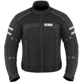 Rewon Motorcycle Jacket Textile with detachable armor, ideal for boxing and fitness enthusiasts, robust and comfortable for all seasons.