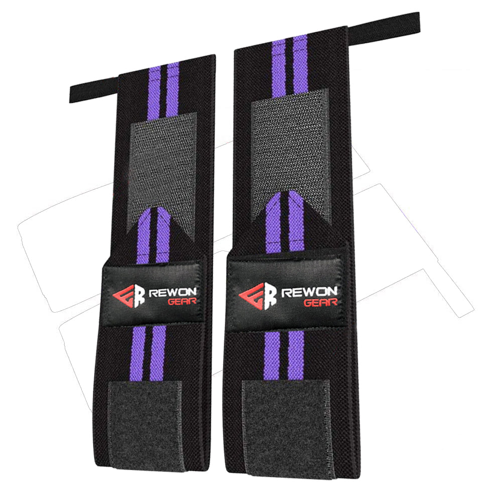 RewonGear weightlifting wrist wraps 14 inch, ideal for bodybuilding, boxing gear, and fitness training, lightweight and durable design.