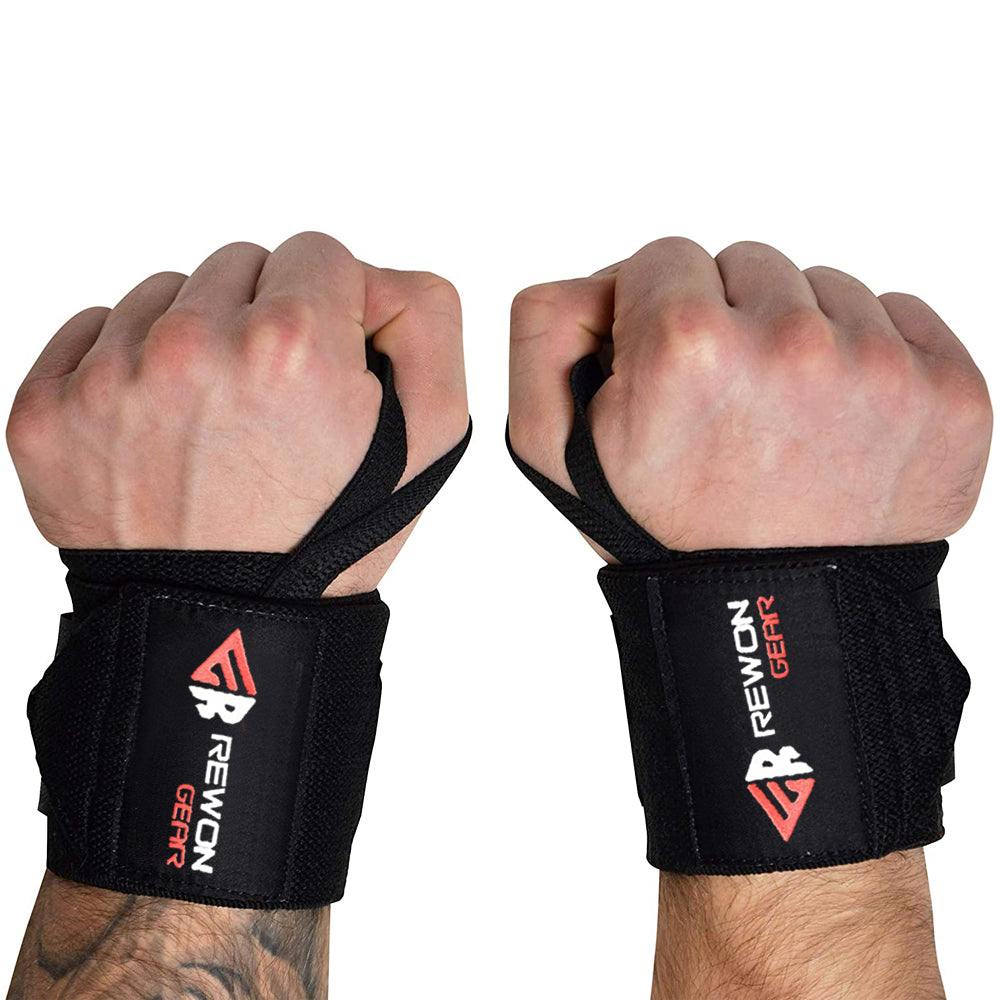 RewonGear 14" Weightlifting Wrist Wraps for strength training and fitness, ideal for boxing and cross-training. Buy online sports gear.