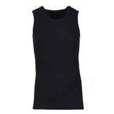 Black women's 100% cotton tank top, ideal for boxing, fitness workouts, compatible with boxing equipment and gym accessories.