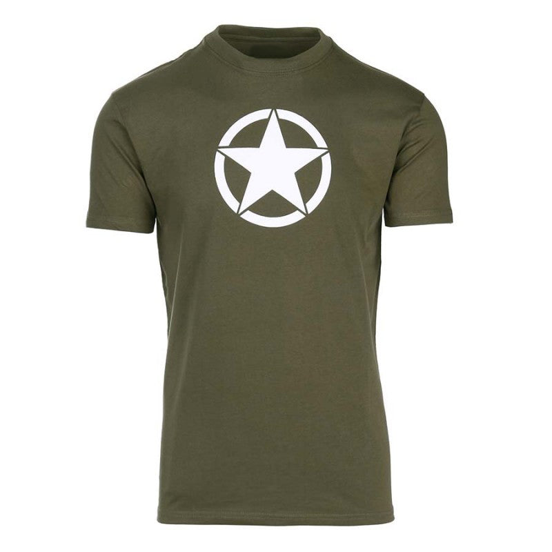Green T-shirt with white star, 100% cotton, ideal for boxing and fitness training. Perfect fit for home gym or boxtraining sessions.