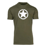 Green T-shirt with white star, 100% cotton, ideal for boxing and fitness training. Perfect fit for home gym or boxtraining sessions.