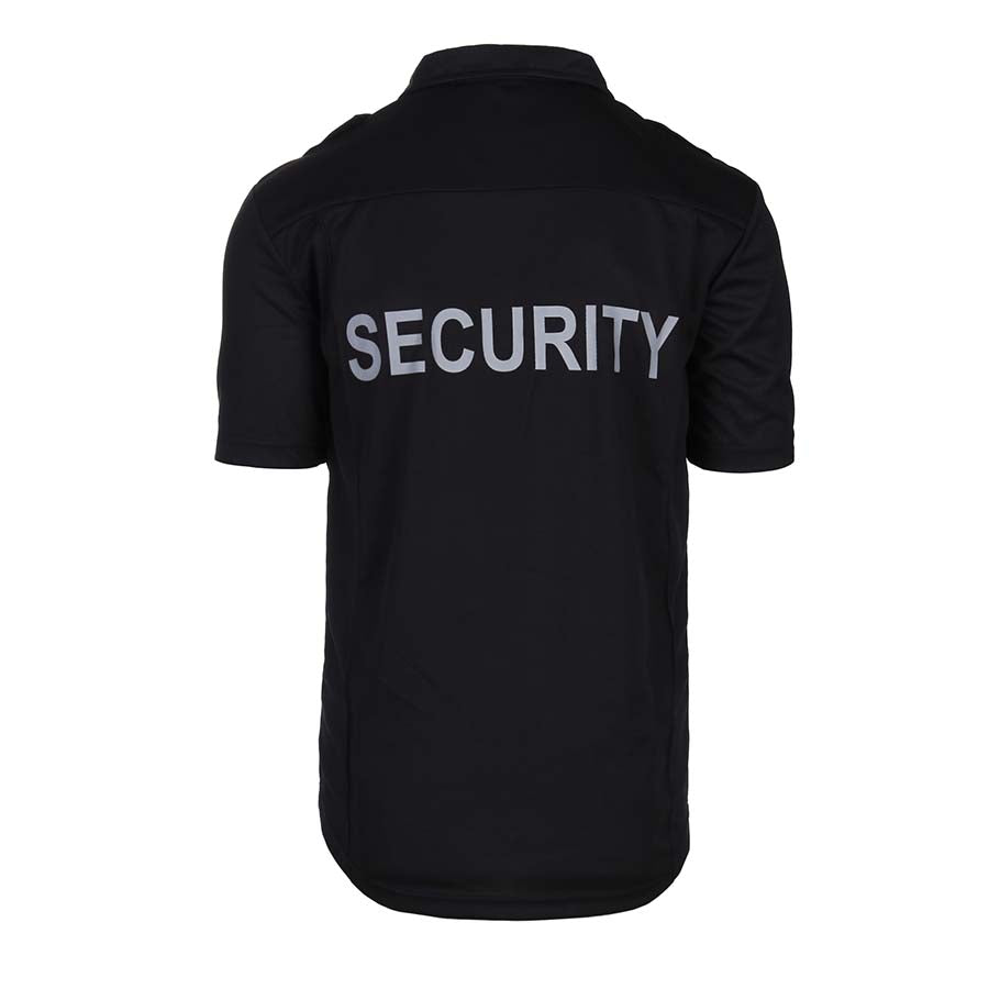 Polo Security Exclusive T-shirt made of 100% polyester, ideal for box training, fitness workouts, and gym equipment needs.