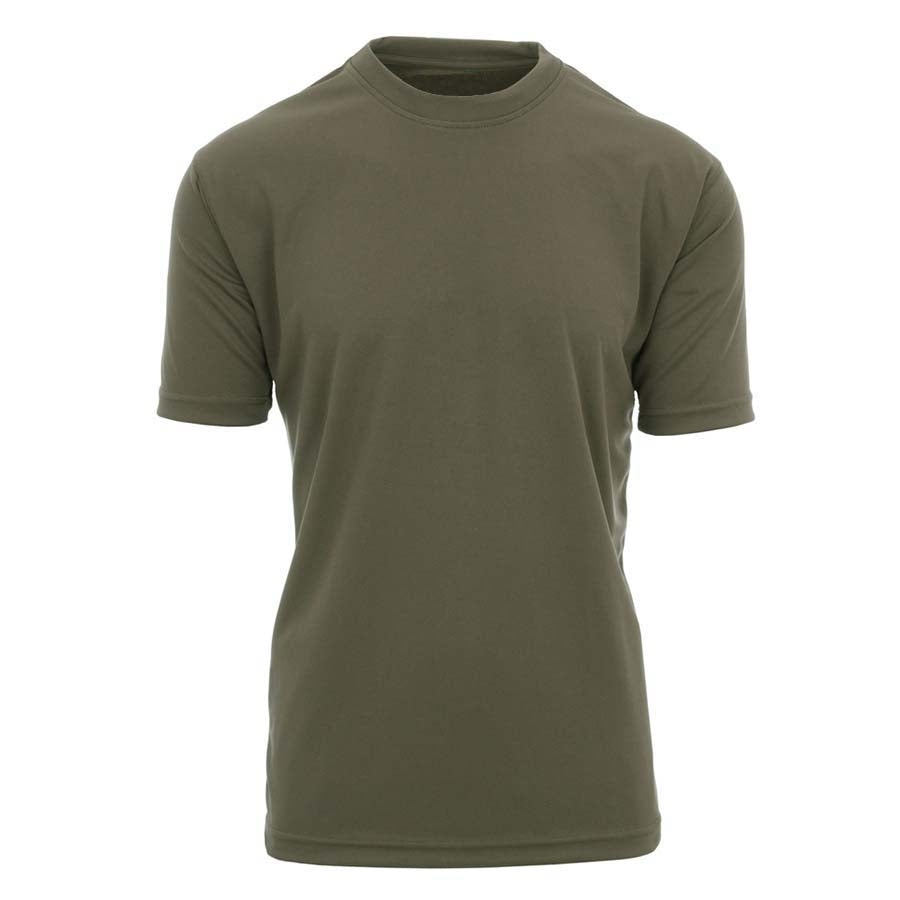 Green Quick Dry half sleeve T-shirt, made of 100% polyester, ideal for boxing and fitness training with moisture-regulating fabric.
