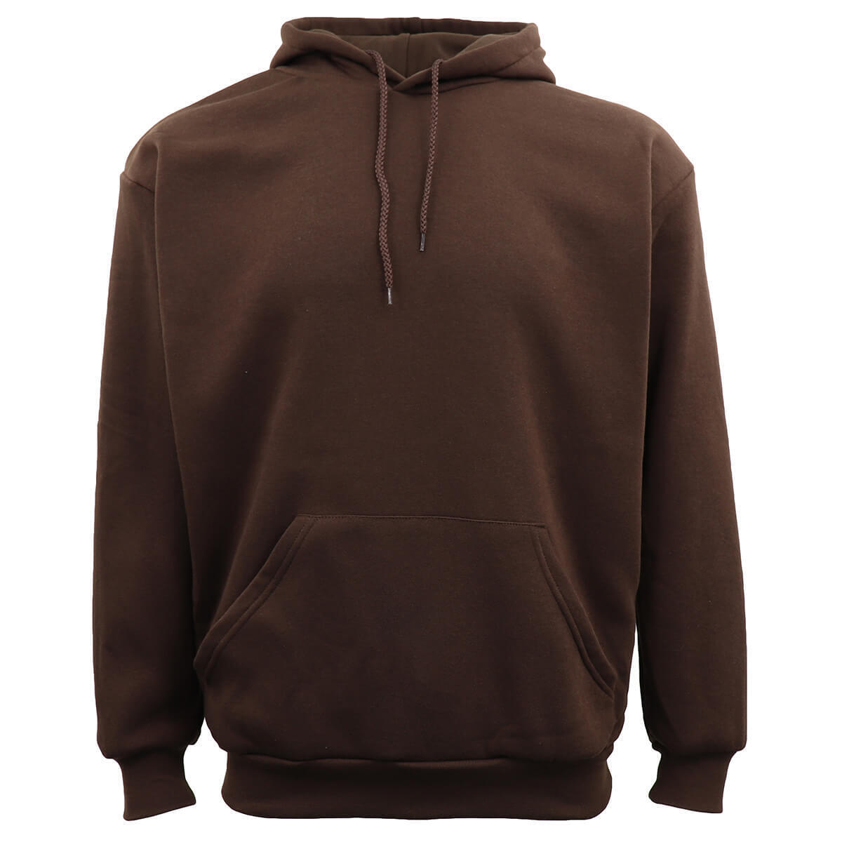 Classic men's hoodie in brown, perfect for boxing training or fitness workouts, made with soft cotton-polyester blend.
