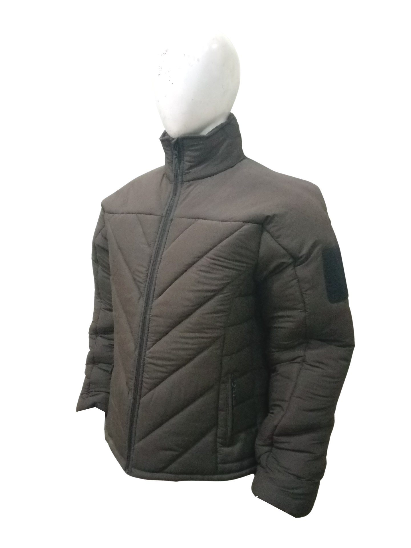 Men's winter bubble puffer jacket with hood, packable design for stylish comfort, ideal for fitness enthusiasts and boxers.