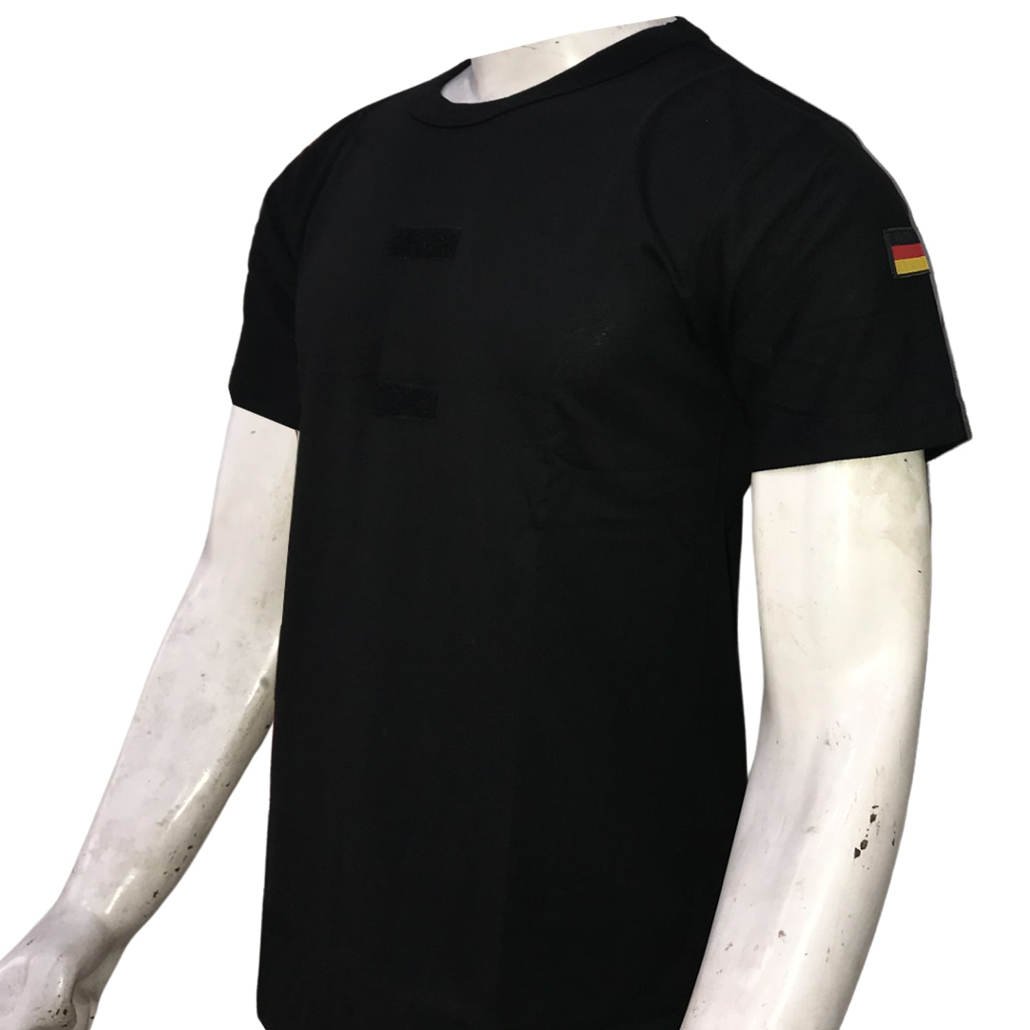 Classic black T-shirt with Germany flag on sleeve, ideal for boxing and fitness activities, offering high comfort and stretch fit.