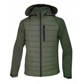 Green soft-shell bubble jacket, waterproof, ideal for boxing and fitness training. Perfect for cold weather and outdoor activities.
