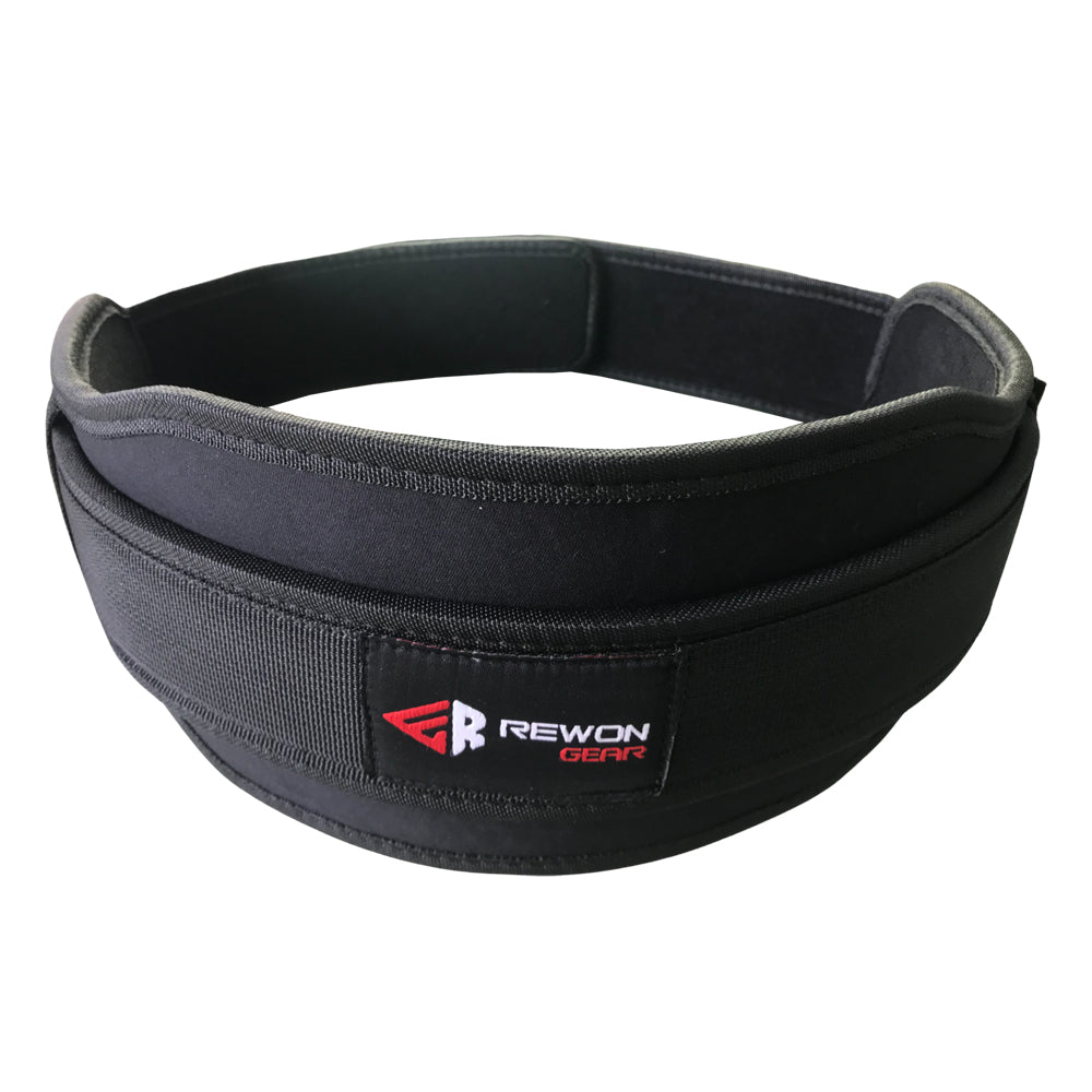 Double Neoprene Weightlifting Belt Rewon with Velcro closure, suitable for boxing and fitness training. Lightweight and durable.