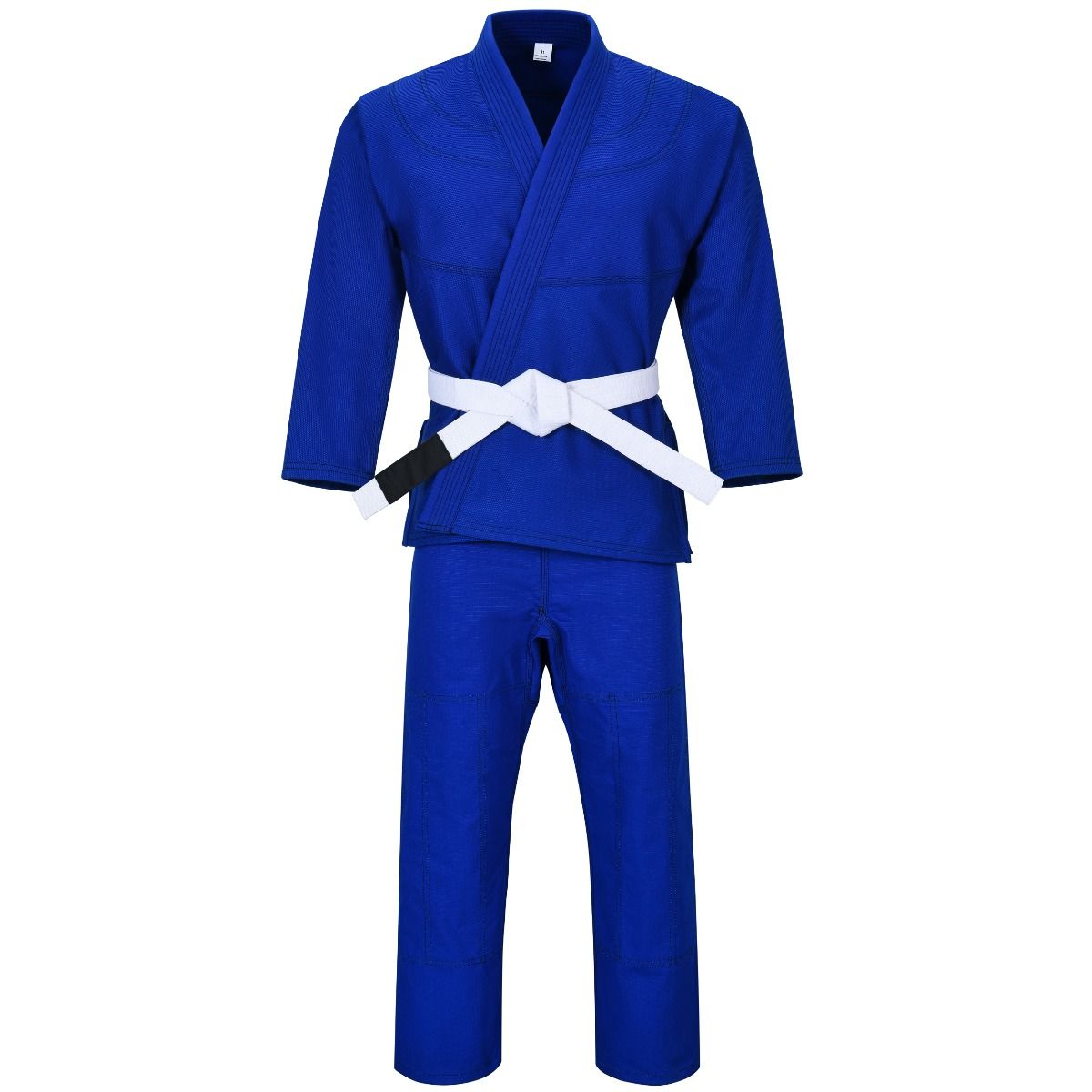 Blauer Rewon Ju Jutsu Gi mit kostenlosem weißen Gürtel, ideal für Boxen und Fitness-Training, erhältlich online.