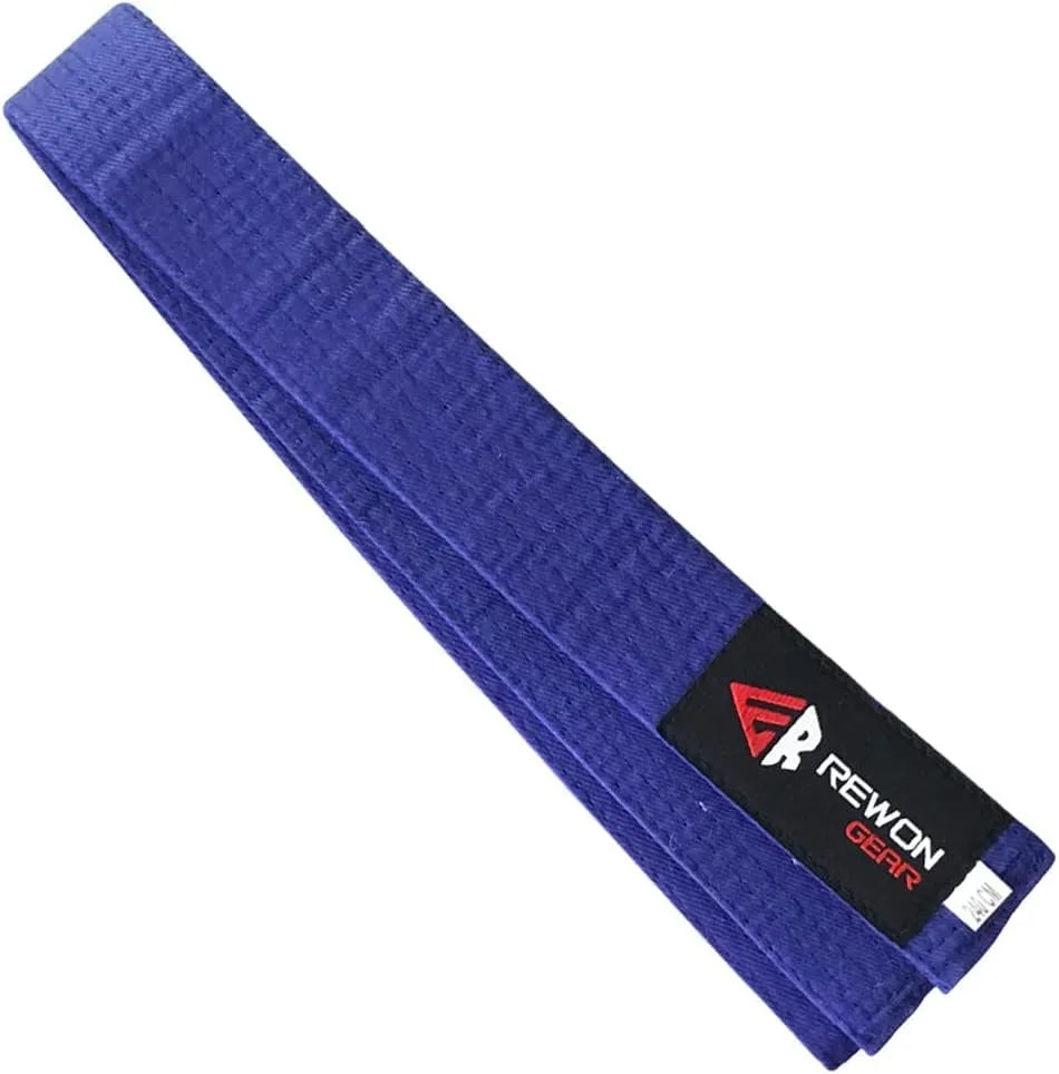 Purple karate belt with reinforced seams for durability, ideal for martial arts training and competition. Available for purchase online.