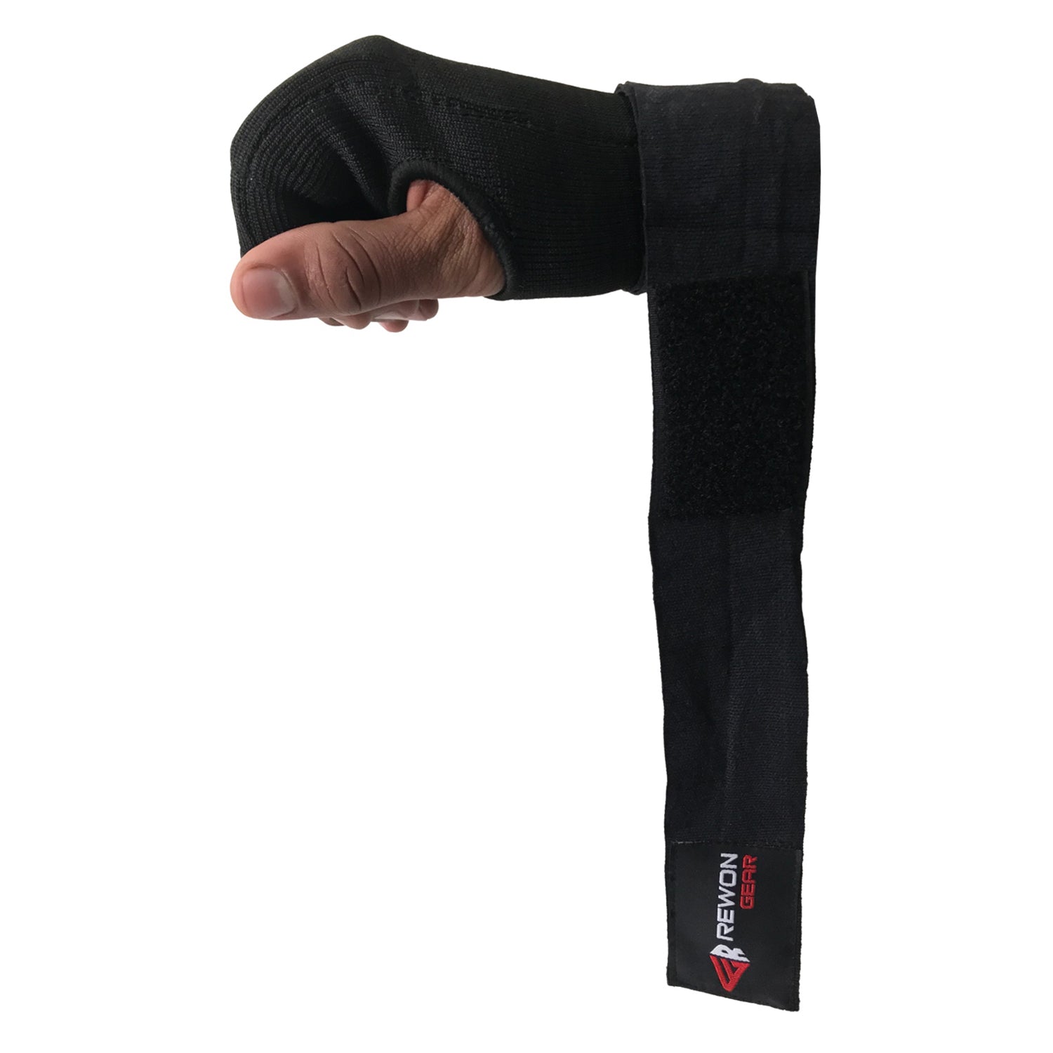 Handbandagen/Gelbandagen Schwarz Rewon, ideal für Boxen, MMA, Fitness; elastisch, atmungsaktiv, Unterstützung unter Boxhandschuhen
