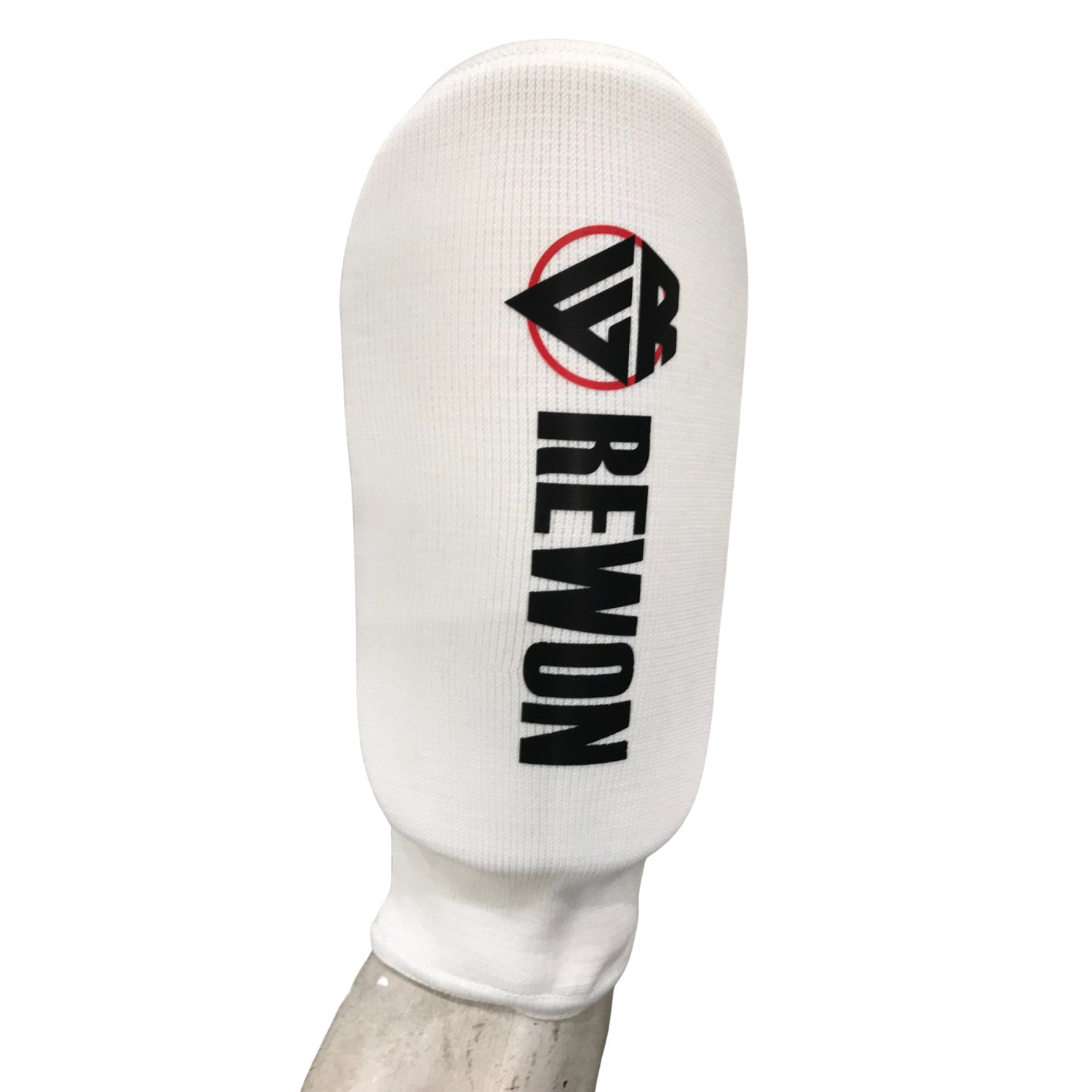 Weißer Rewon Unterarmschutz für Taekwondo, komfortabel und anpassbar, ideal für Boxtraining und Fitness, aus Baumwollmaterial.