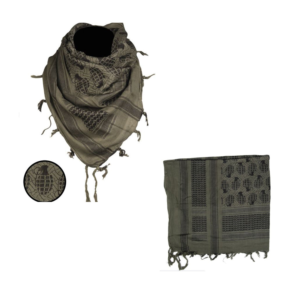 Green shemagh scarf for cooling and signaling, perfect for boxing and fitness. Ideal boxing and fitness equipment, men's and women's wear.