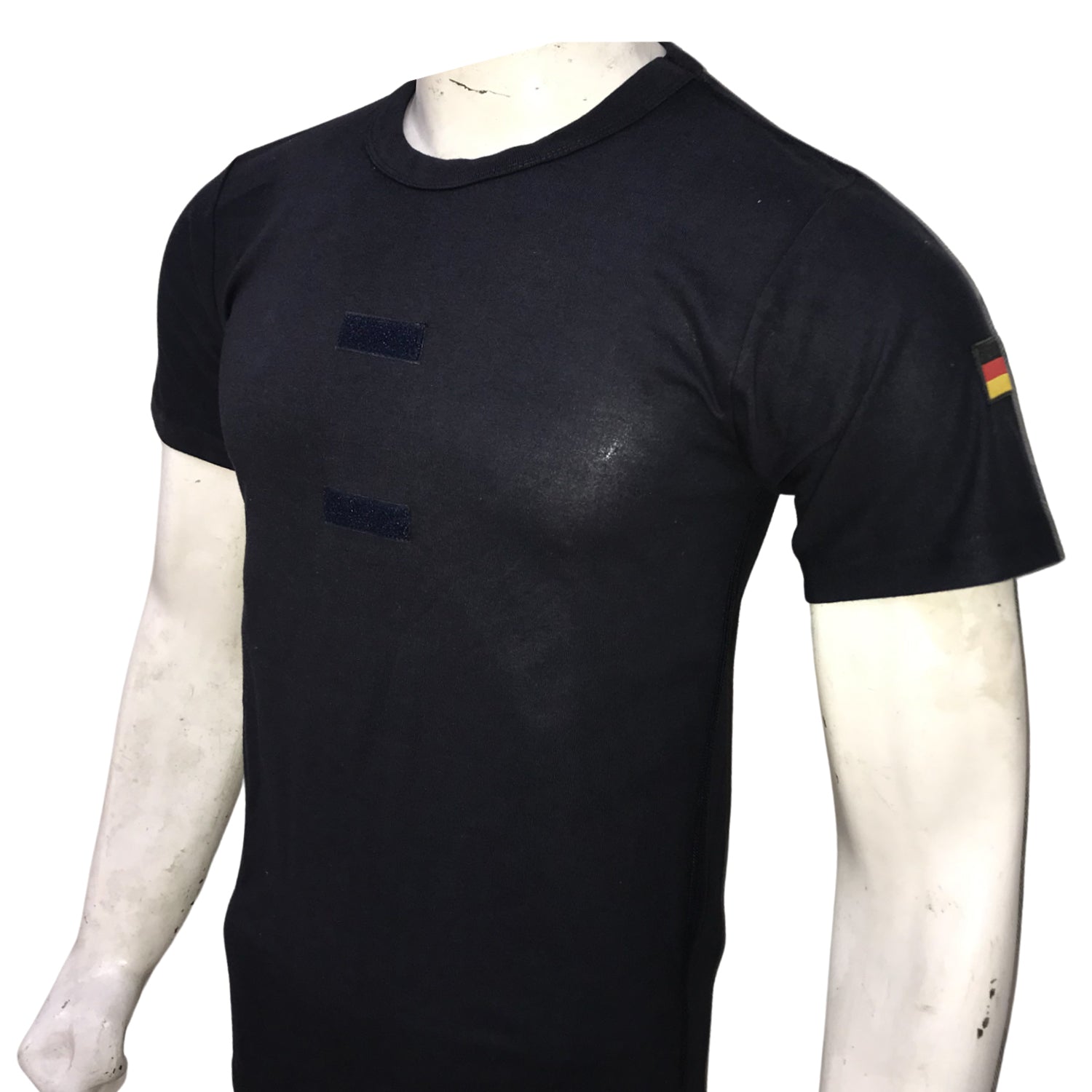 Men's classic black T-shirt with Germany flag sleeve, ideal for fitness and boxing training, offering high comfort and slim fit.