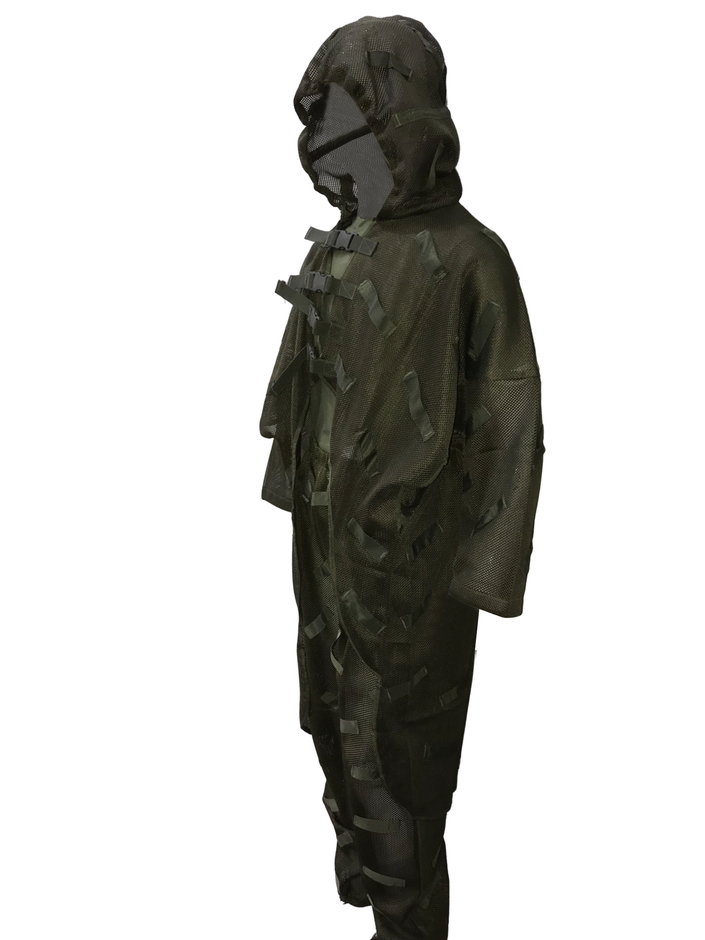 Cobra Hood lightweight camo outfit with versatile adjustments, ideal for boxing and fitness training. One size, 800g, fabric-coated fasteners.