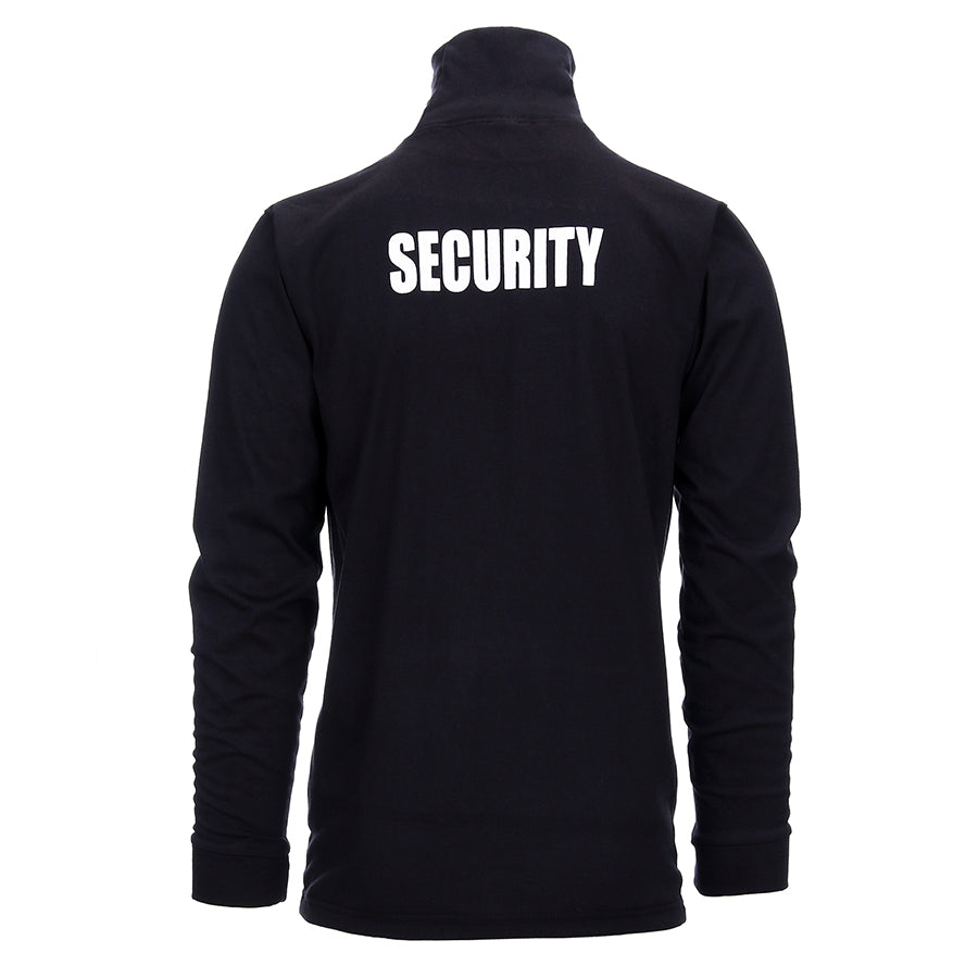 Black security long sleeve t-shirt, 100% cotton, ideal for box training, MMA, and fitness workouts. Men's/Damen box clothing.