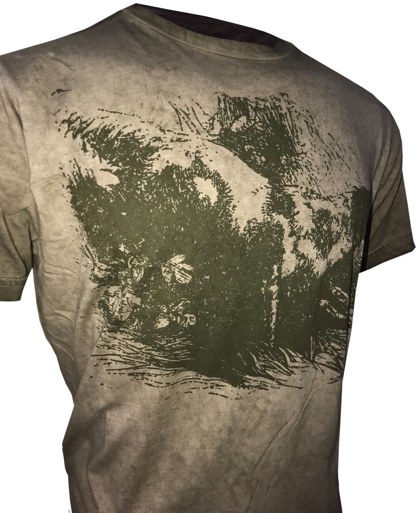 Stonewash T-shirt in 100% cotton, tapered neck, featuring a vintage print. Ideal for boxing, fitness, and casual wear. Men/Women's apparel.